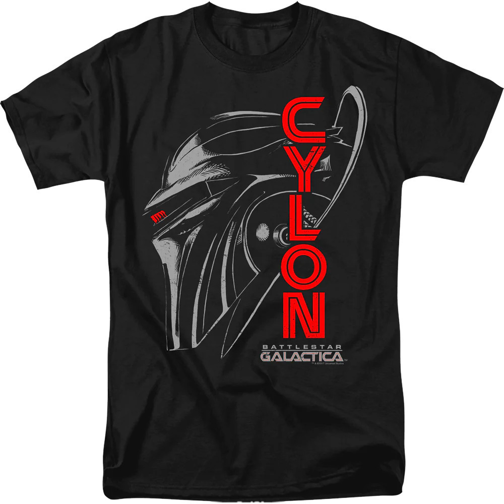 Cylon Head Shot Battlestar Galactica Tshirt